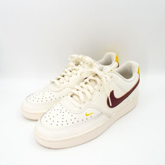 Nike Court Vision Low Sail Oxen Brown Yellow Leather Sneakers CD5434-117 - Picture 5 of 12